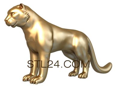 Animals (A snarling cheetah, JV_0100) 3D models for cnc